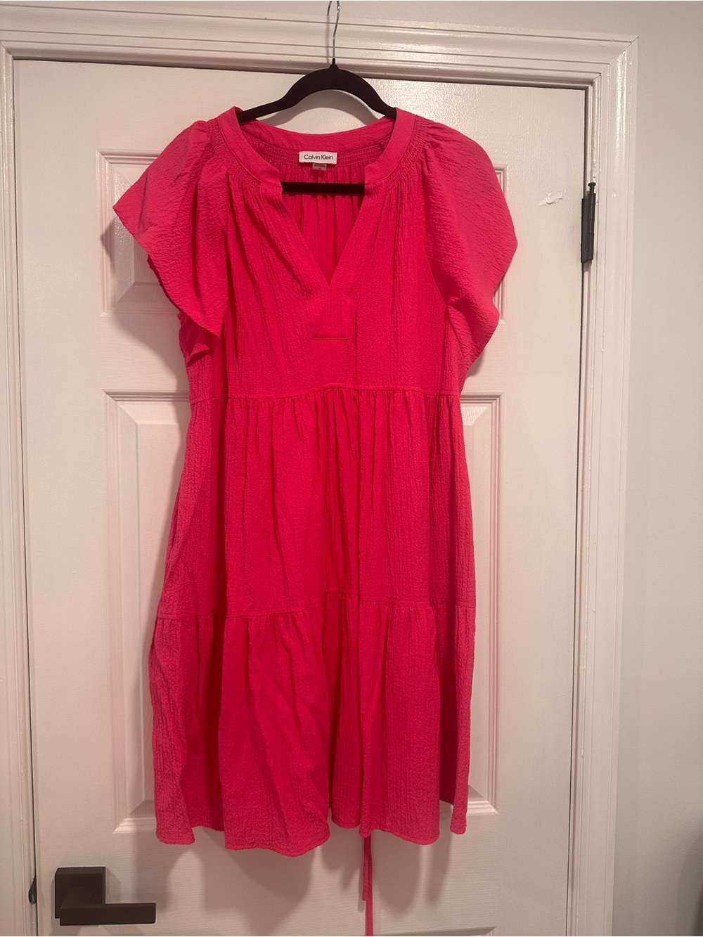 Calvin Klein Bright Pink Women’s Tiered Dress